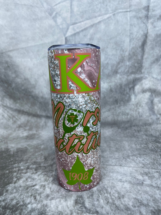 20 fl. Oz Personalized sublimated skinny tumbler/ travel cup with Names, Pictures, Words, etc